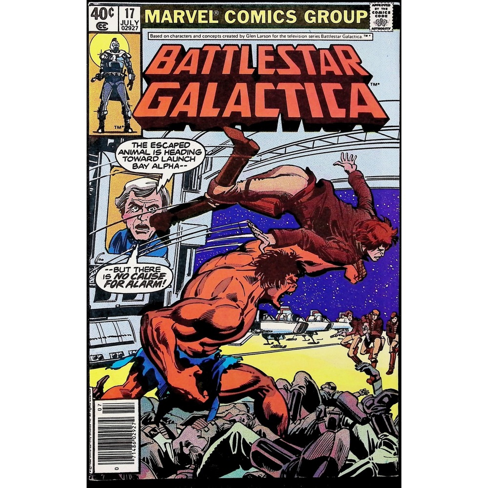 Battlestar Galactica #17 Newsstand Marvel Comic Book 1980 Cylons Glen Larson BSG